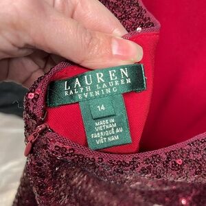 Calvin Klein Red Sequin Dress Knee length